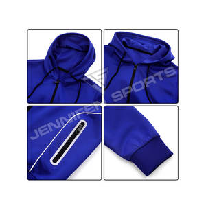 Survêtements de sport d'hiver pour hommes avec logo de marque personnalisé, ensemble deux pièces en polaire léger et respirant, pour l'entraînement et le jogging - Product Image 3