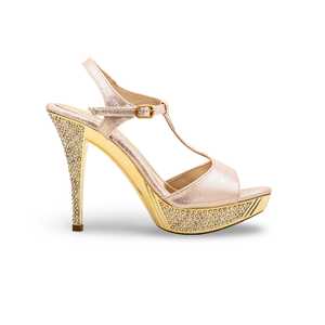 Sandalias de tacón dorado FN5785, calzado de novia elegante - Product Image 3