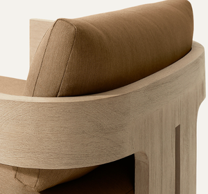 Juego de Sillas de Jardín de Madera de Teca para Hotel Amangiri con Cojines, Diseño Moderno y Minimalista para Playa y Piscina - Product Image 4