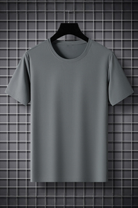 Camiseta de Algodón Lisa con Cuello Redondo para Hombre, Transpirable, Suave, Ligera, Cómoda, Informal, para Uso Diario, Verano - Product Image 3