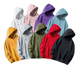 <b>Men</b> Winter Warm Hoodies 100 Cotton Plain Solid Color Melange <b>Grey</b> Pullover <b>Sweatshirt</b> Blank Kangaroo Pocket - Product Image 6