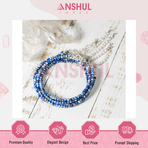 เครื่องประดับแฟชั่นคุณภาพสูง ดีไซน์ทันสมัย ขายส่ง สร้อยข้อเท้าคริสตัลลาพิส ลาซูลี น้ำหนักเบา ใช้งานได้หลากหลาย ในราคาสุดคุ้ม - Product Image 3