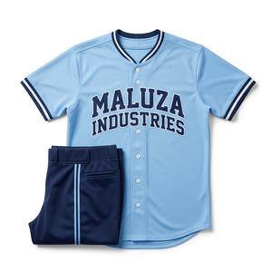 Camisetas de Béisbol Personalizadas con Tela Twill, Gestión de la Humedad, Malla de Poliéster Resistente, Uniforme Deportivo para Equipos, Bordado Frontal al por Mayor, UPF - Product Image 1