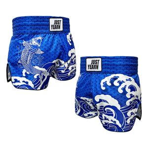 Pantalones Cortos de Muay Thai para Hombre, Estampado Satinado, Cintura Elástica, para Entrenamiento en Gimnasio, Kickboxing, Ligeros, Coloridos, Top para Hombre, Muay Thai, Artes Marciales - Product Image 3