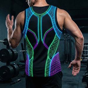 เสื้อกล้ามเทคแวร์สำหรับออกกำลังกายผู้ชายขายส่ง แห้งเร็ว สีนีออน เสื้อผ้ากีฬา รับสกรีนโลโก้ - Product Image 2