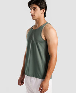 2026 Men's New Arrival Custom Casual Solid Tank <b>Tops</b> High Quality Durable Quick Dry 100% Polyester Fitness Wear Breathable - Product Image 2