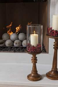 Porte-bougie en verre avec base dorée polie, style moderne, support de table décoratif de luxe - Product Image 5