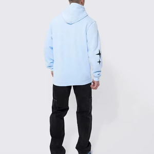 Sweat-shirts à capuche pour hommes de qualité supérieure en coton lourd, à épaules tombantes, surdimensionnés, avec impression personnalisée, luxe, effet bouffant - Product Image 3