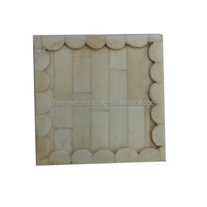 Posavasos hecho a mano con incrustaciones de hueso, posavasos para servir té y forma cuadrada con el mejor color blanco y negro, venta al por mayor - Product Image 3