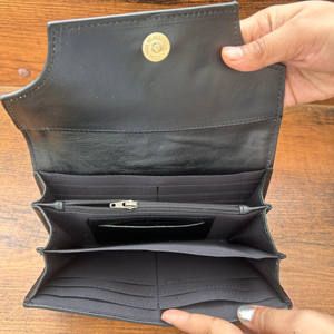 Pochette en cuir de fourrure de vachette sculpté à la main portefeuille Vintage Designer couleur marron cartes de crédit en cuir portefeuille cadeaux - Product Image 4