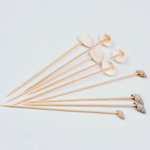Bar decor essentials seashell <b>skewers</b> natural coastal sea shell <b>skewer</b> sticks cheapest price - Product Image 1