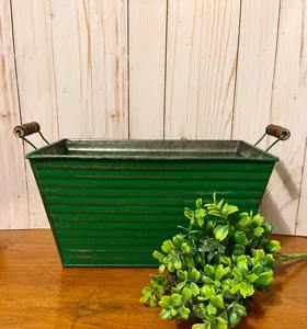 Poubelle en métal galvanisé vert, durable, pour la maison, le jardin, le bureau, la terrasse extérieure et les espaces publics, fabriquée en Inde - Product Image 6