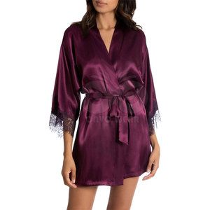 Soft Silk <b>Dressing</b> <b>Gown</b> <b>Women</b> <b>Satin</b> Long Robe Luxury Sleepwear Comfortable Loungewear Custom Manufacturing Service - Product Image 6
