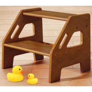 Tabouret à 2 marches en bois de manguier, finition blanchie |   Échelle à marches en bois minimaliste en gros - Product Image 2