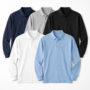 Camisetas Polo de Manga Larga para Hombre Directo de Fábrica - Opciones Personalizadas Disponibles para Pedidos al por Mayor - Product Image 5