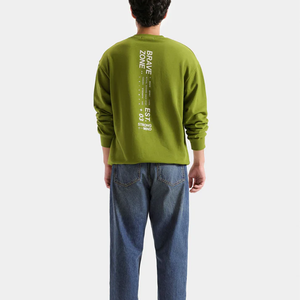 Sweat-shirt en molleton bouclé de luxe avec empiècements latéraux renforcés et bordures côtelées vintage - Product Image 4