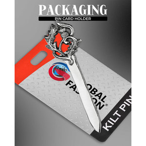 Épingle à kilt décorative traditionnelle en métal chromé antique, motif épée de thistle et peltre, qualité supérieure, pour tenue tartan, vente en gros usine 2026 - Product Image 4