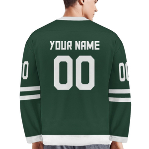 Haut d'entraînement de hockey sur glace à manches longues, vêtements de sport professionnels incluant un t-shirt d'entraînement de hockey sur glace à manches courtes et un équipement. - Product Image 2