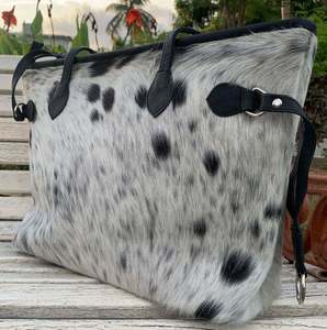 Bolso Tote de Cuero Natural para Mujer, Bolso de Piel de Vaca con Pelo, Bolso Tipo Cubo de Piel de Vaca - Product Image 3