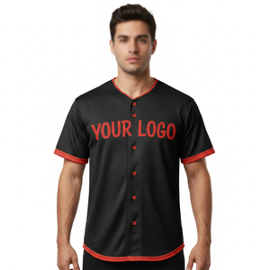 Camiseta de Béisbol Unisex de Alta Calidad con Cuello en V y Manga Corta para Adultos, Transpirable, de Secado Rápido, Estampada, Ropa Deportiva con Nombre Personalizado Cosido - Product Image 1