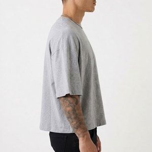 เสื้อยืดทรงบ็อกซี่สไตล์เทรนดี้สำหรับผู้ชาย ผ้าคอตตอนพรีเมียม เนื้อหนา ใส่สบาย ทรงหลวม ใส่ลำลองได้ เหมาะกับแฟชั่นและการสวมใส่ที่สบาย - Product Image 3