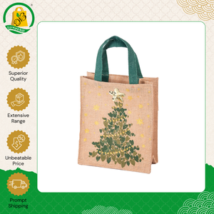 Exportador Indio Vende Bolsas de Compras de Yute Ecológicas Personalizadas de Alta Calidad con Asa Integrada para Navidad - Product Image 4