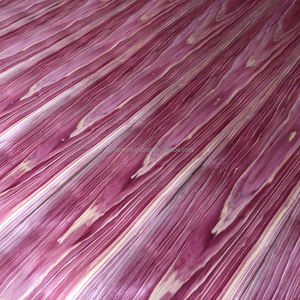 Placage de cèdre japonais teinté rouge haute pression breveté IRODORITAI VC-01-R, texture lisse, coupe en lamelles - Product Image 3