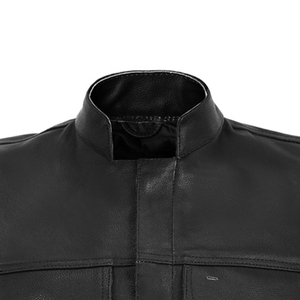 Custom Grade Cowhide Genuine <b>Leather</b> Motorcycle <b>Vest</b> <b>Men</b> Biker Waistcoat Cotton Filling Pocket Plus Size Winter Outer Wear - Product Image 3