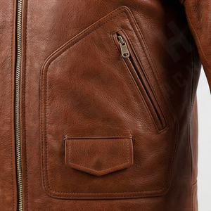 Vestes en cuir pour hommes NAI-0482A, vente en gros, manteaux de moto, vêtements d'extérieur tendance, vêtements de protection pour la conduite, couleur personnalisée - Product Image 5