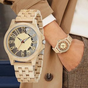 Reloj de Cuarzo de Bambú Ecológico, Diseño Art Deco, Hecho a Mano, Unisex, Estilo Antiguo, Personalizable, en Oferta - Product Image 5