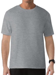 T-shirt en coton écologique personnalisé avec logo imprimé par transfert thermique, respirant, séchage rapide, col rond, formel, pour homme, coupe oversize, vente en gros - Product Image 5
