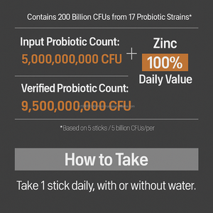 Poudre de soutien immunitaire avec zinc et probiotiques 5 milliards d'UFC Formule digestive de Corée - Product Image 6