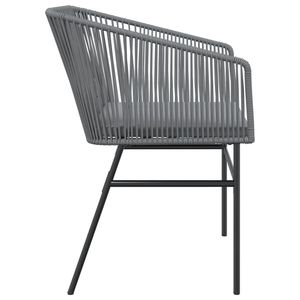 Silla de Jardín Mediana en Ratán Sintético Gris con Acero con Recubrimiento en Polvo, Producto Duradero y Elegante - Product Image 6