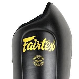 Espinilleras de Cuero Fairtex para Muay Thai y Boxeo, Protección Negra Personalizada, Ajustables, para Entrenamiento de Kick Boxing - Product Image 3
