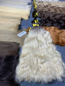 Extensions de cheveux naturels vietnamiens en vrac, super double drawn, couleur légèrement teinte, styles ondulés naturels, 60 cm, 100 grammes - Product Image 6