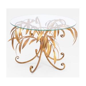 Mesa de centro de alta resistencia, mueble de Metal, marco de Base de hierro, Cubierta superior de vidrio, mesa de café de trigo, lo mejor para decoración de granja - Product Image 6