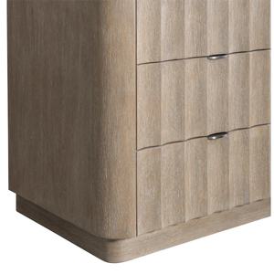 Mesa de Noche Contemporánea Louna Hecha de Madera de Caoba de Alta Calidad con 3 Cajones, Color Personalizado para Muebles de Dormitorio - Product Image 5