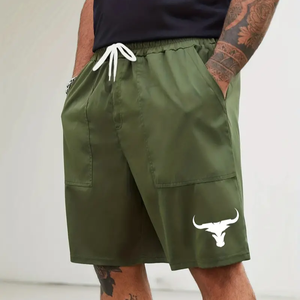 Pantalones cortos Cargo holgados informales para hombre, ropa deportiva de algodón de cintura media de secado rápido, antiarrugas, gimnasio, ejercicio, culturismo, hecho XS - Product Image 5