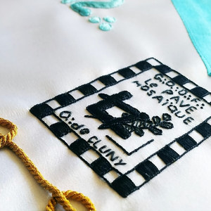 masonic-master-apron-pavement Hand Embroidered Faux Leather <b>Sew</b>-<b>On</b> Custom 3D Eco-Friendly Triangle Shape Simple Masonic <b>Badges</b> - Product Image 4