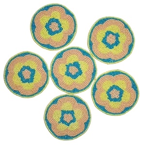 Posavasos de Cristal con Cuentas CRYSTAL CRAFT, Posavasos Decorativos de Diseño para Casa de Campo a Precio de Mayoreo de India Resel Mat - Product Image 1