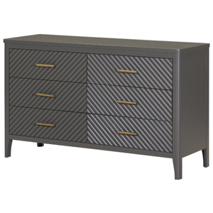 CAIRNDALE Collection Solid Pine Wood <b>6</b>-<b>Drawer</b> Dresser Modern Design Eco-Friendly Durable High Quality Apartment Bedroom Living - Product Image 2
