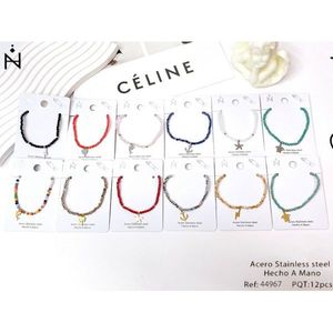 Braccialetti Charm alla Moda, 6 Stili Misti, Cristallo Elastico in Acciaio Inossidabile, Gioielli Unisex da Regalo - Product Image 3