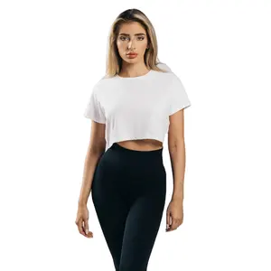 Blusa feminina de manga curta respirável casual sustentável, blusa fashion de alta qualidade para meninas, moda de 2024