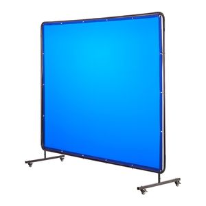Pantalla de Protección de Vinilo Ignífuga de 6 x 8 Pies con Marco Bloqueable y Protector Giratorio para Seguridad - Producto Nuevo - Product Image 1