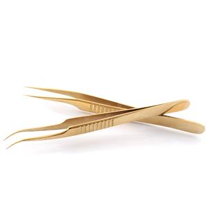 Pince à épiler d'extension de cils en acier inoxydable de haute qualité pointe pointue avec la meilleure fibre dernier emballage de Tube de matériau - Product Image 2