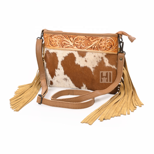 Sac à main en cuir de vachette pour femme, petit format, avec patchs gravés à la main, sac bandoulière - Product Image 2