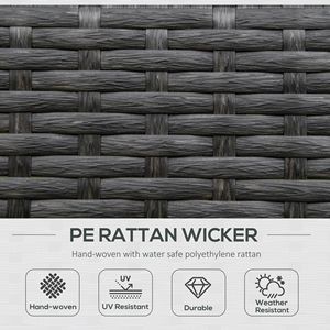 Set di 2 Sedie a Dondolo in Rattan Grigio per Esterni con Telaio in Alluminio e Cuscini per Giardino, Patio o Veranda - Product Image 4