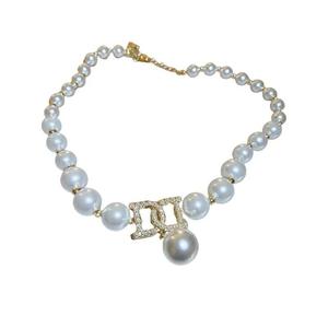 Collier ras-de-cou en perles d'eau douce avec pendentif lettre D, plaqué argent, argent 925, unisexe, classique, à porter tous les jours, cadeau de mariage - Product Image 3
