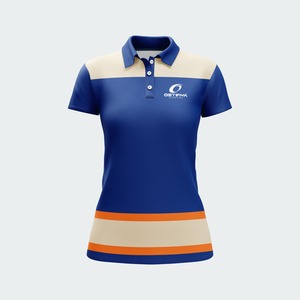 Polo de Mujer de Primera Calidad, Manga Corta, Bloques de Color, Secado Rápido, Poliéster, Ropa Deportiva, Logotipo Estampado en la Parte Delantera - Product Image 1