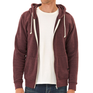 Sweat-shirts à capuche zippés pour hommes, fabriqués sur mesure en usine, faible MOQ, vente chaude, vêtements d'hiver avec motif imprimé uni style urbain - Product Image 3